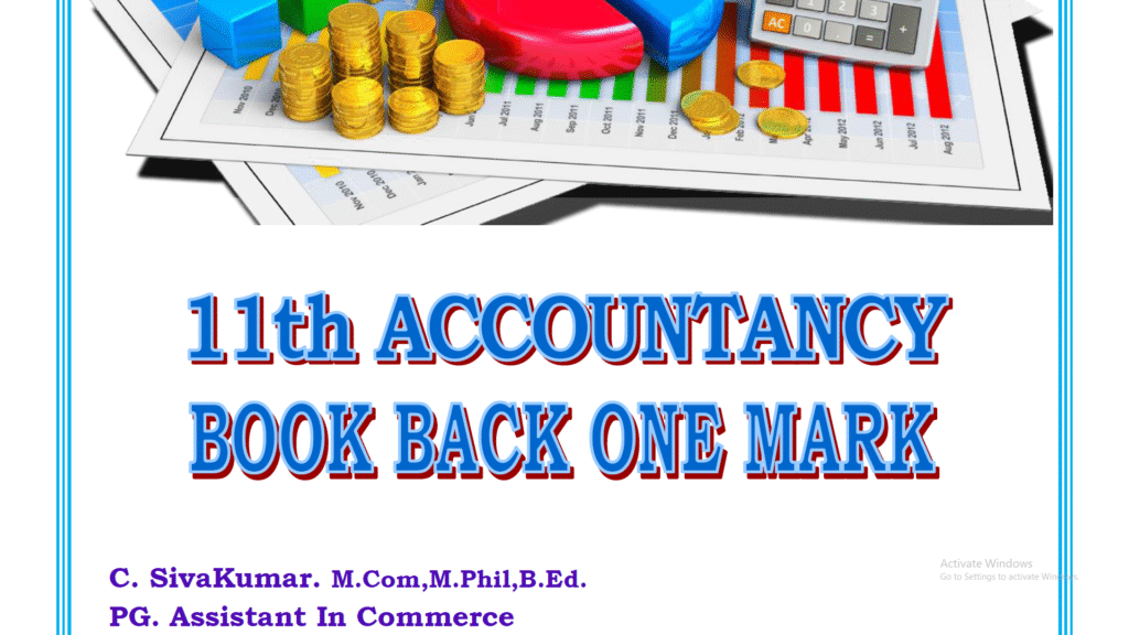 11th Accountancy Book Back One Mark Questions English Medium 2025 ...