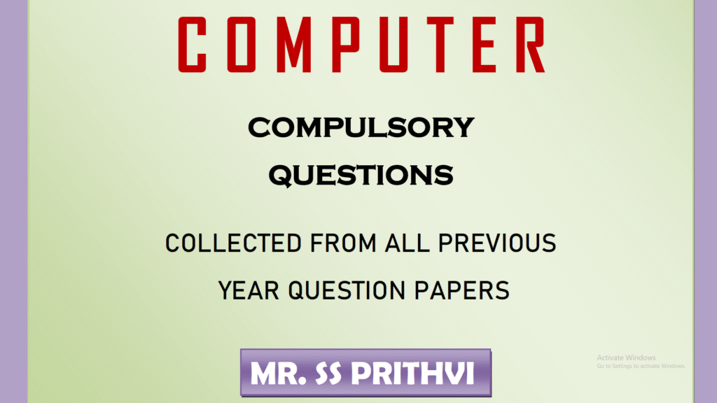 12th Computer Science Compulsory Questions English Medium 2025 - 2026 ...
