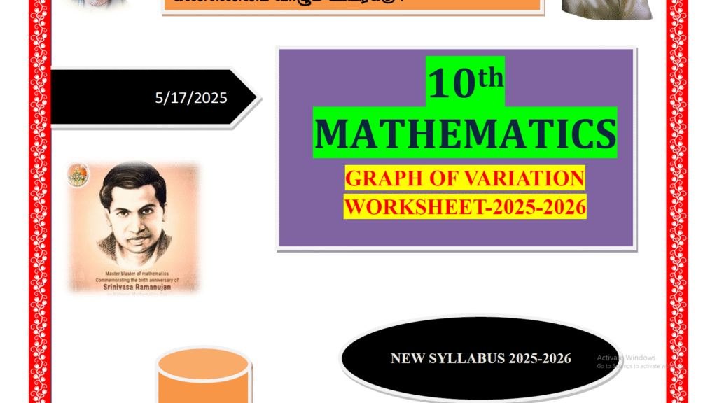 10th Maths Graph Of Variation Key Point TM & EM 2025 - 2026 : Kalvi Nesan